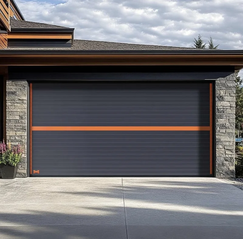 Garage doors for apartment buildings with shared driveways