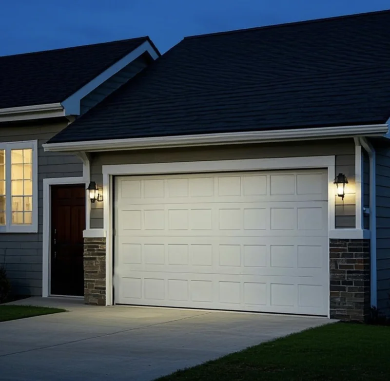 Garage doors with smart opener integration for home automation