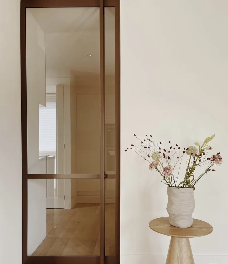 Aluminum glass doors for hotel corridors