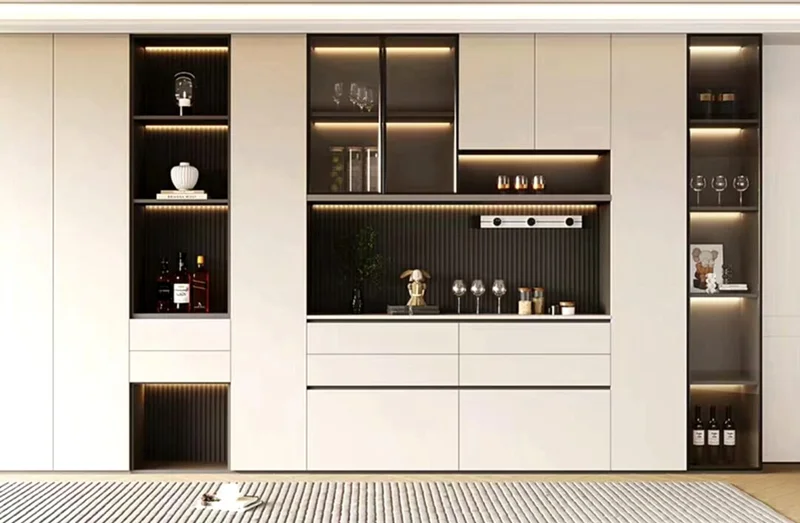 Wood Glass Door OEM with Customized Glass Logos and Wood Finishes for Global Brands