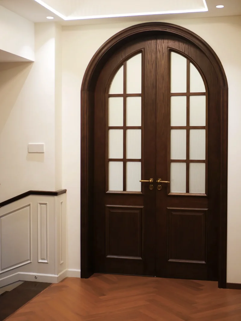 Aluminum glass doors with frosted glass for office partitions