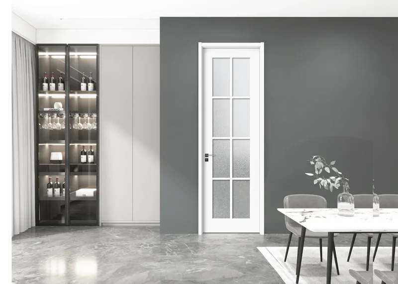Powder-coated aluminum glass doors for retail shops
