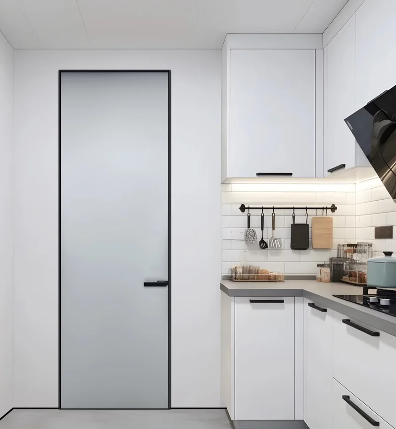 Aluminum glass doors for indoor courtyards