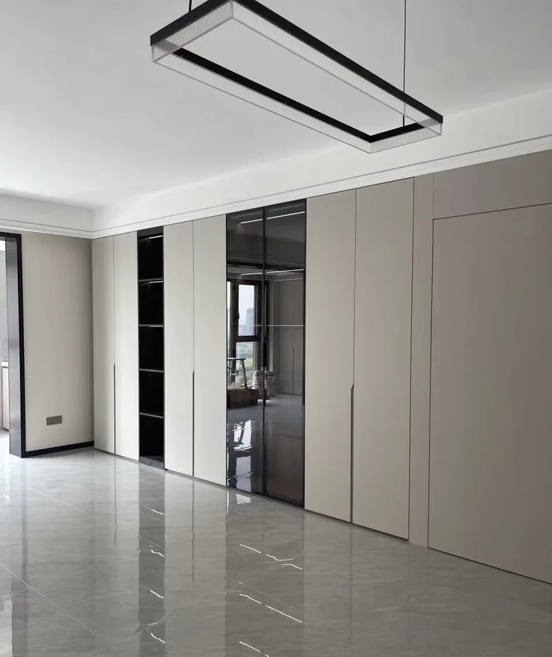 Villa community wood glass door unified design batch delivery for real estate developments