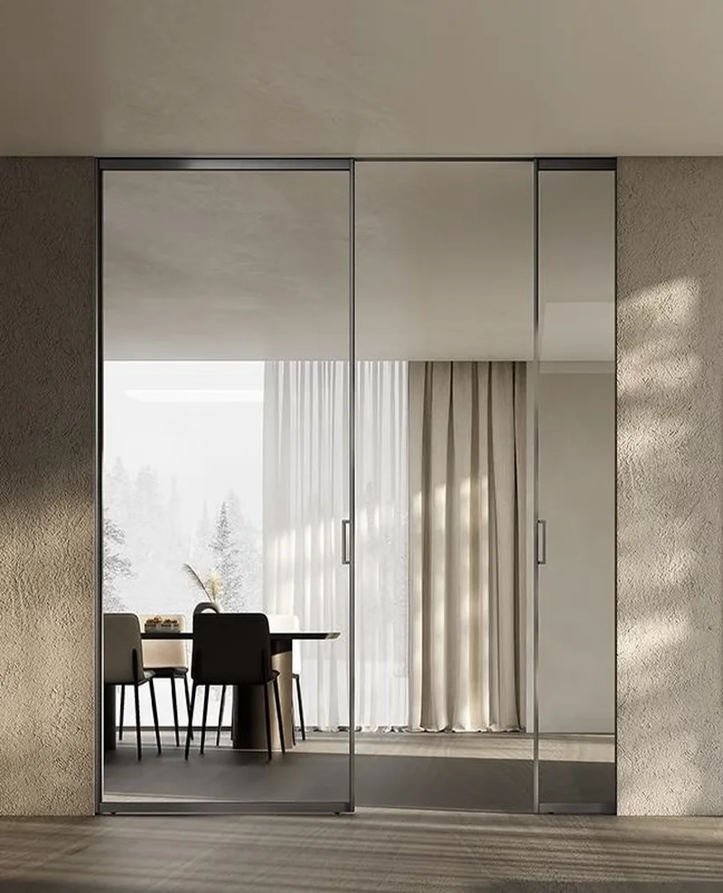 Aluminum glass door sample delivery for project approval
