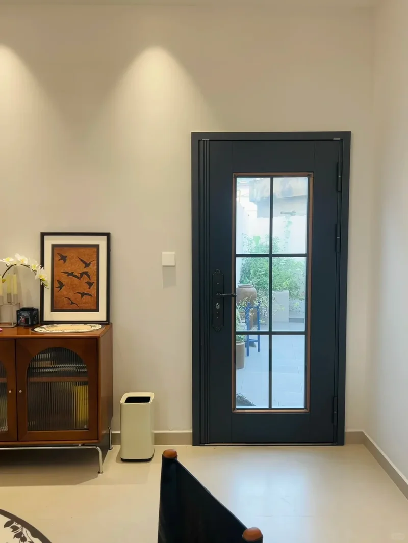 Fire-Rated Mahogany Wood Glass Doors with 60-Minute BS Certification for Government Buildings