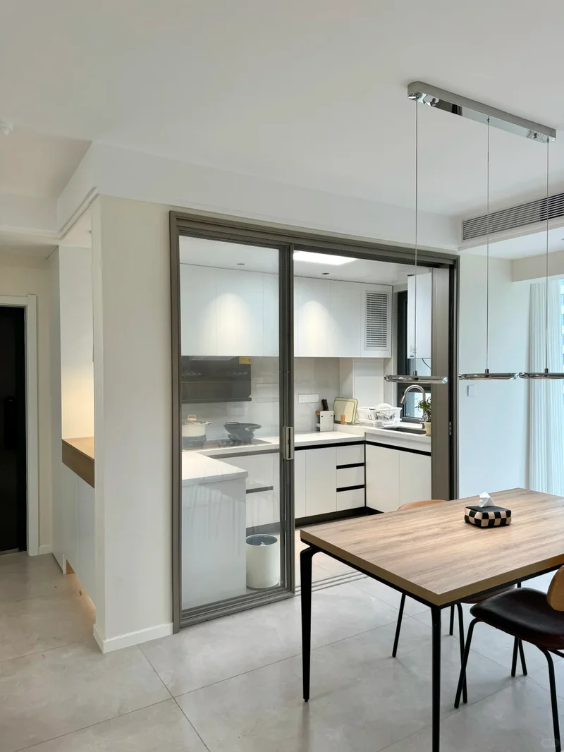 Wood glass door engineering measurement/design/glass cutting/installation full-cycle service