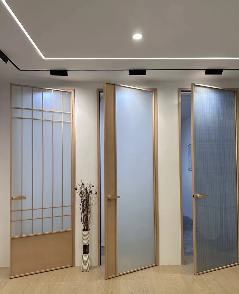 Soundproof aluminum glass doors 35dB for conference rooms