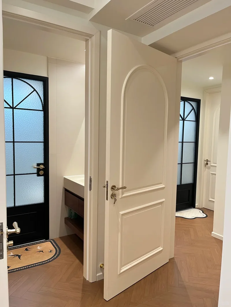 Aluminum glass doors with LED light integration