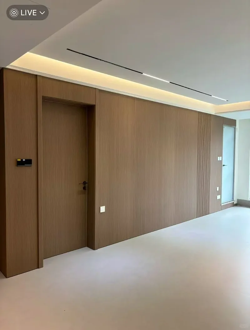 High-end apartment solid wood doors light luxury style engineered solid wood bulk purchase
