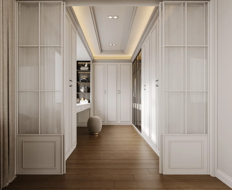 Fireproof solid wood doors for hospital projects ISO certified