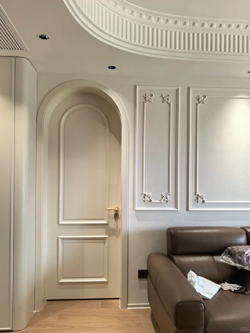 Solid wood doors solid wood grid filling stable structure villa projects