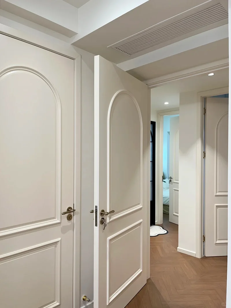 Walnut solid wood doors wire-drawing process modern commercial spaces