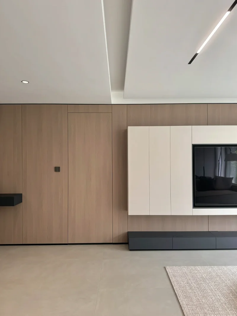 Ash solid wood doors minimalist design with flush panels for designer projects