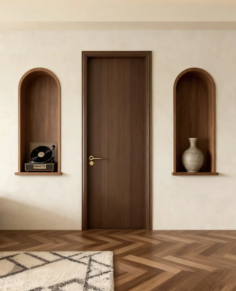 Solid wood door long-term supply stable capacity 10,000 units/month cooperation guarantee