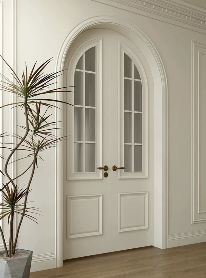 Poplar solid wood doors affordable with veneer finish for budget projects
