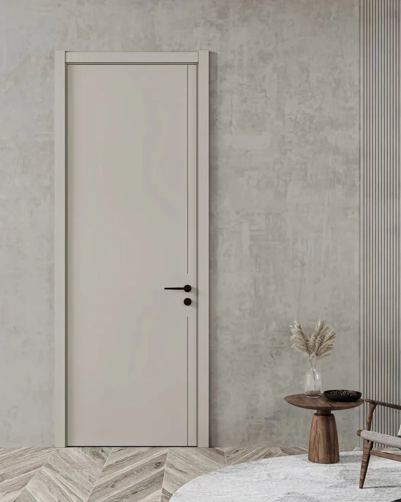 Walnut solid wood doors wire-drawing process modern commercial spaces