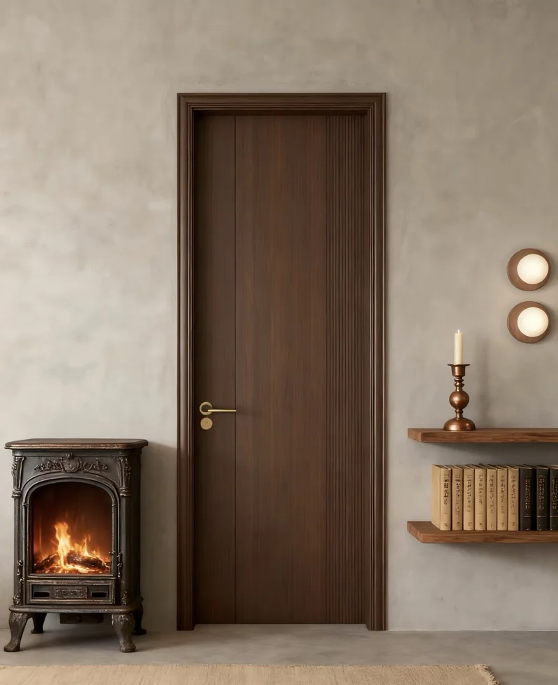 Walnut Solid Wood Doors with 35dB Sound Insulation: Premium Acoustic Solutions for Hotel Projects