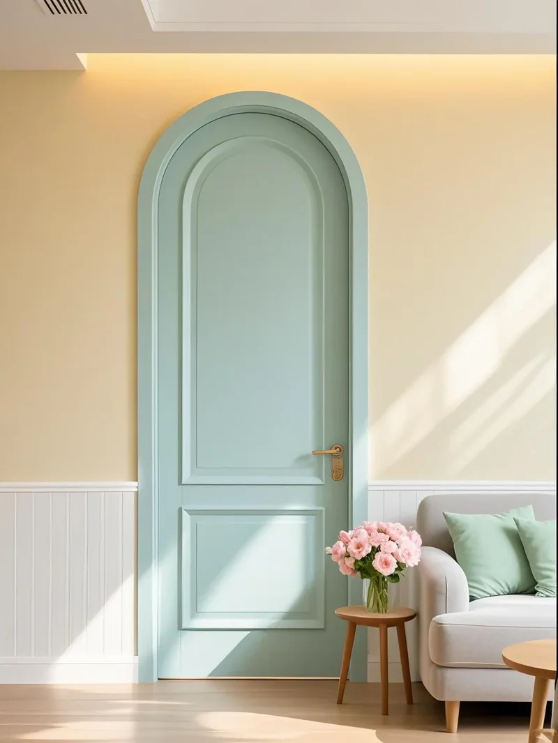 Hickory solid wood doors durable with high Janka hardness for high-traffic areas