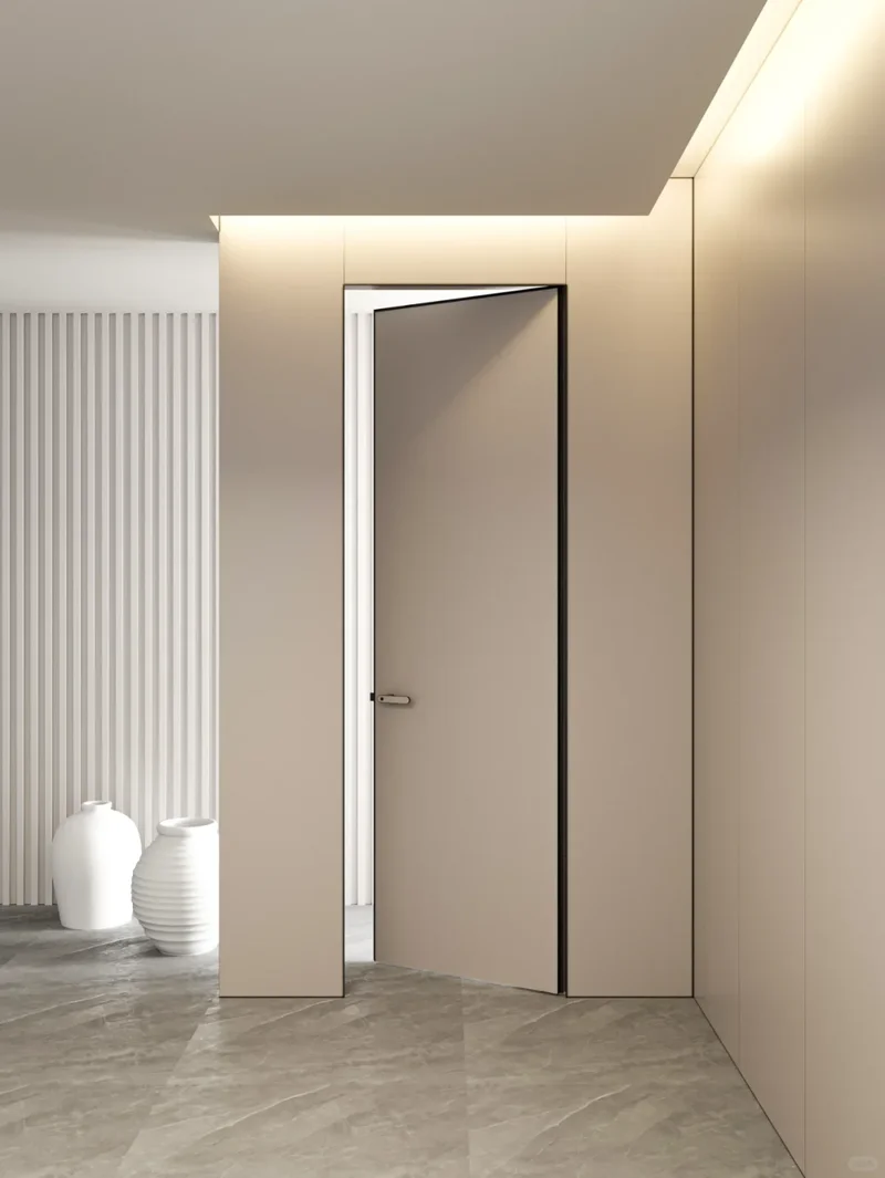 White oak solid wood doors thermally broken for passive house projects